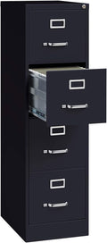 4-Drawer Vertical File Cabinet Black U831616