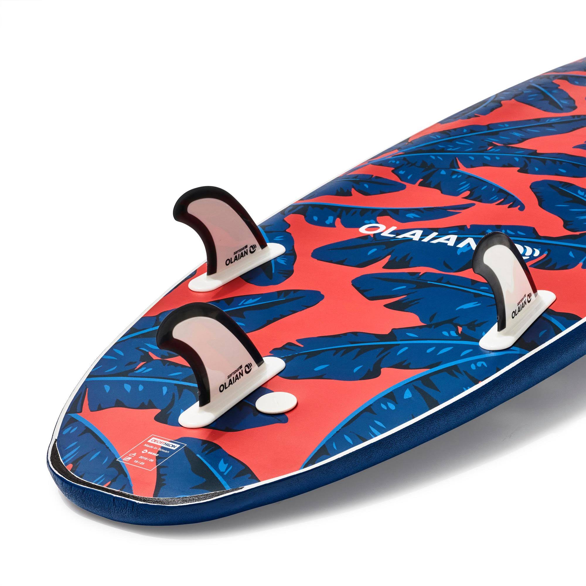 8&6x22 Foam Surfboard with Leash and 3 Fins T23525