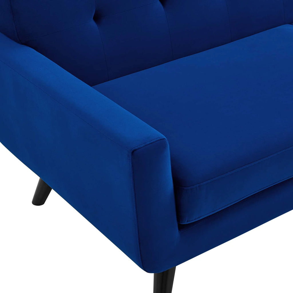Navy Performance Velvet Armchair N72825