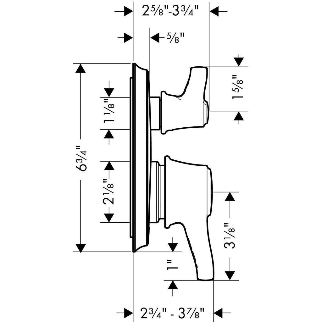 Polished Nickel Pressure Balance Trim with Diverter W56687