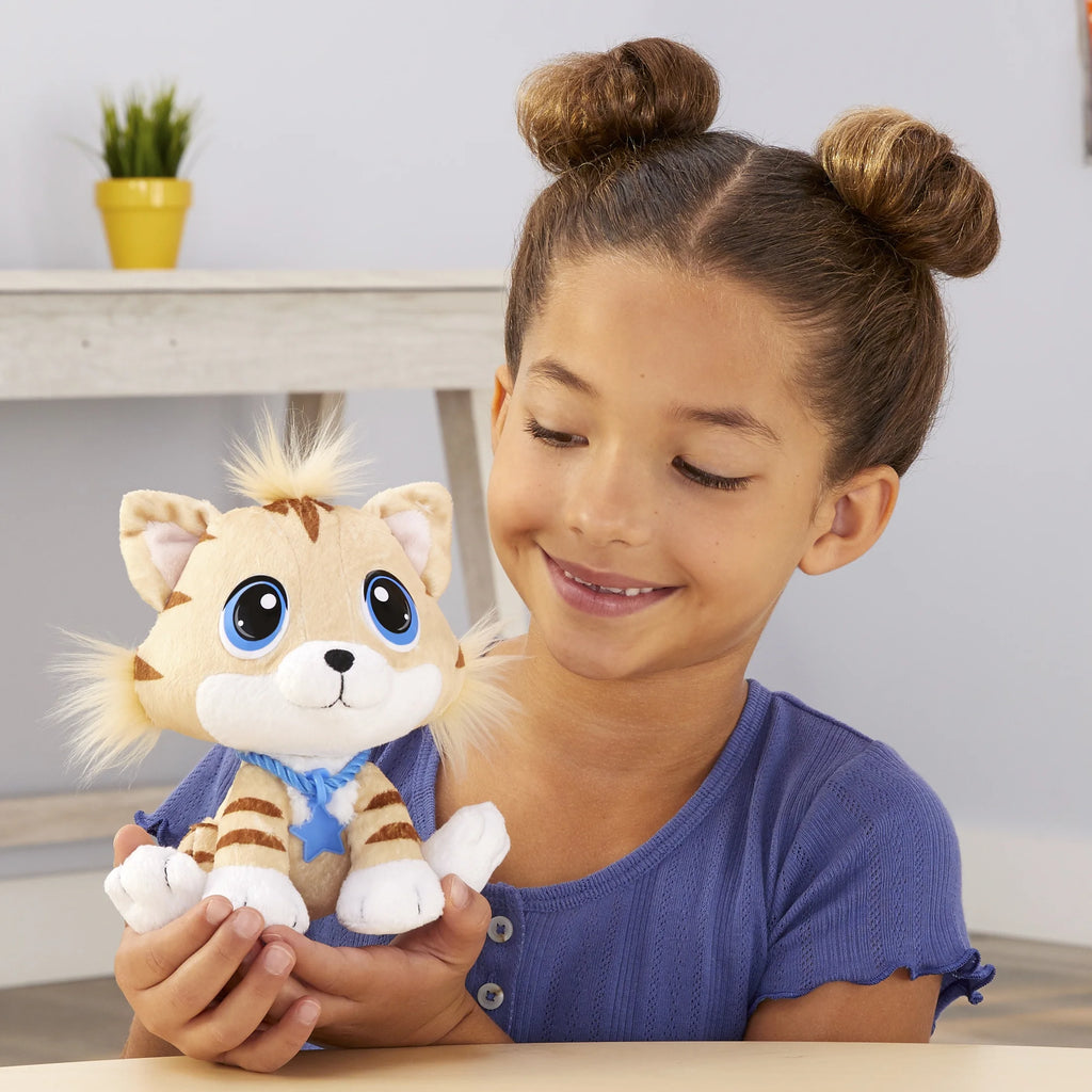 Tabby Kitten Soft Cuddly Plush Pet Toy with Collar L168620