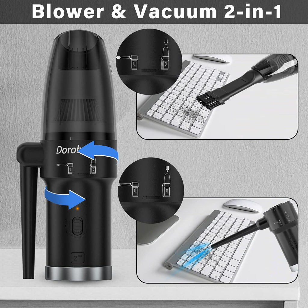 Cordless 2 in 1 Air Duster & Vacuum, 77000 RPM, 10000 PA, Pack of 2 O904