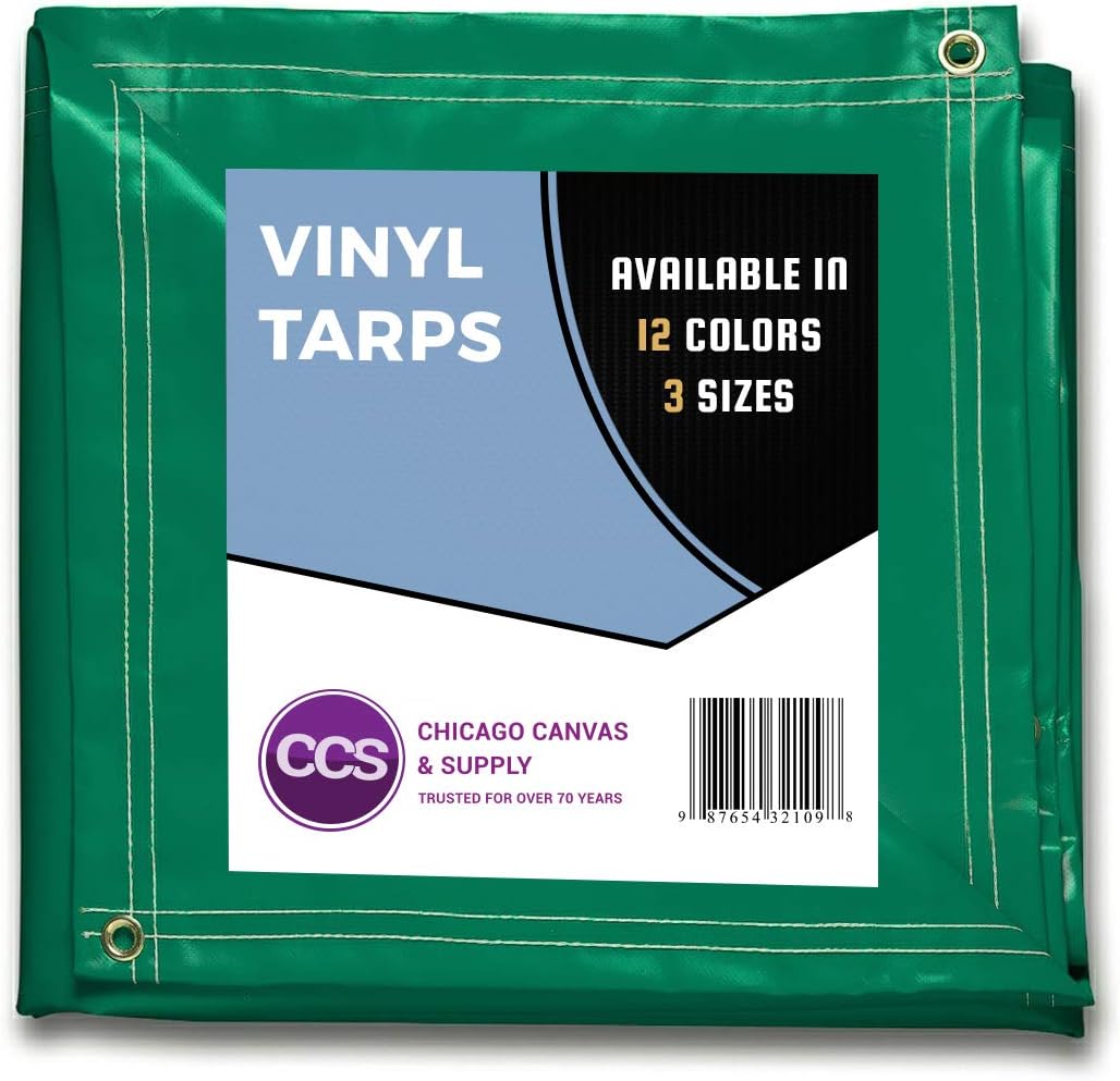Tan 10 by 12 Feet Waterproof Vinyl Tarp with Rustproof Grommets V201923