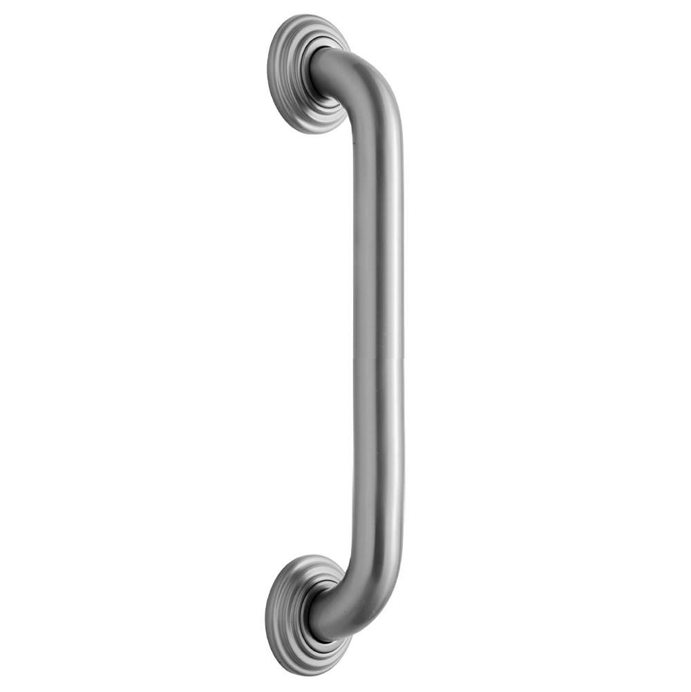Satin Brass Grab Bar with Traditional Round Flange A53492