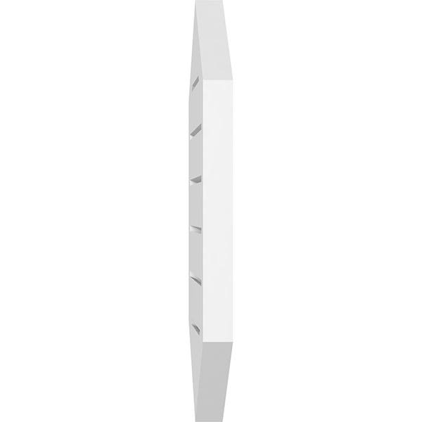 22x22W x 14x22H Vertical Peaked Surface Mount PVC Gable Vent 4/12 Pitch Y186