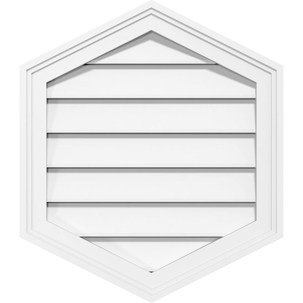 22x22W x 14x22H Vertical Peaked Surface Mount PVC Gable Vent 4/12 Pitch Y186
