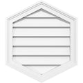 22x22W x 14x22H Vertical Peaked Surface Mount PVC Gable Vent 4/12 Pitch Y186