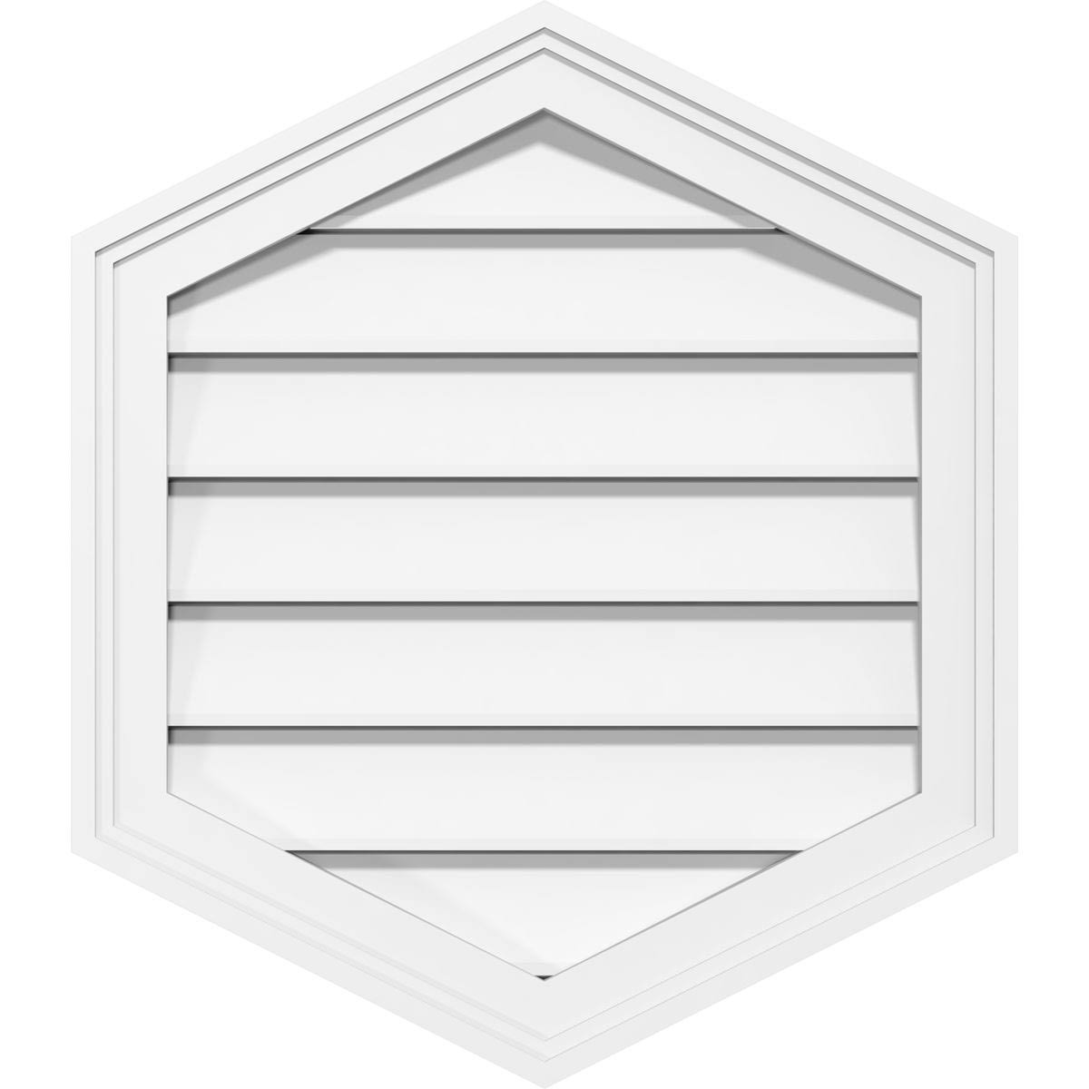 22x22W x 14x22H Vertical Peaked Surface Mount PVC Gable Vent 4/12 Pitch Y186