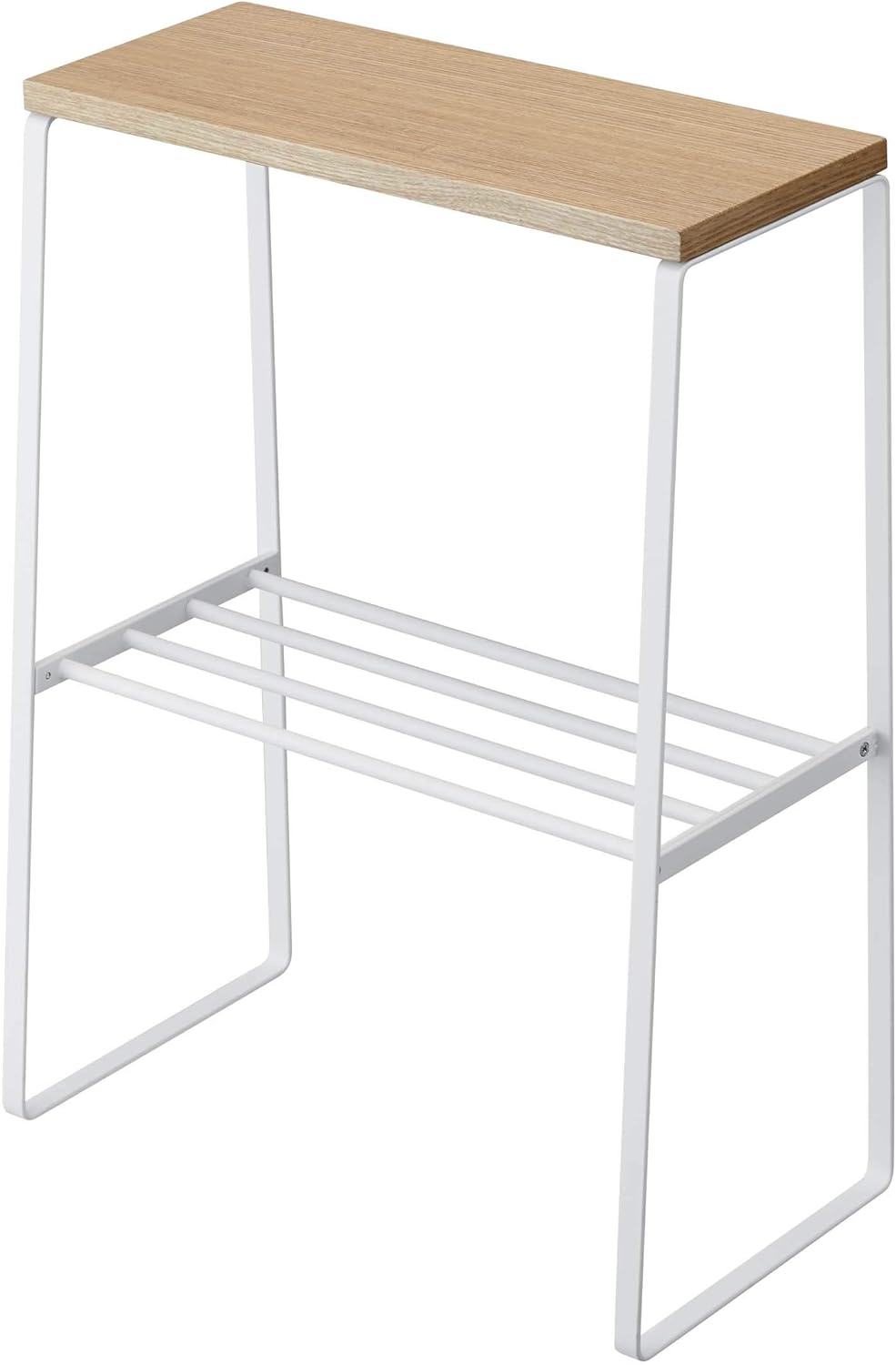 White Narrow End Table L3986