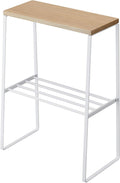 White Narrow End Table L3986