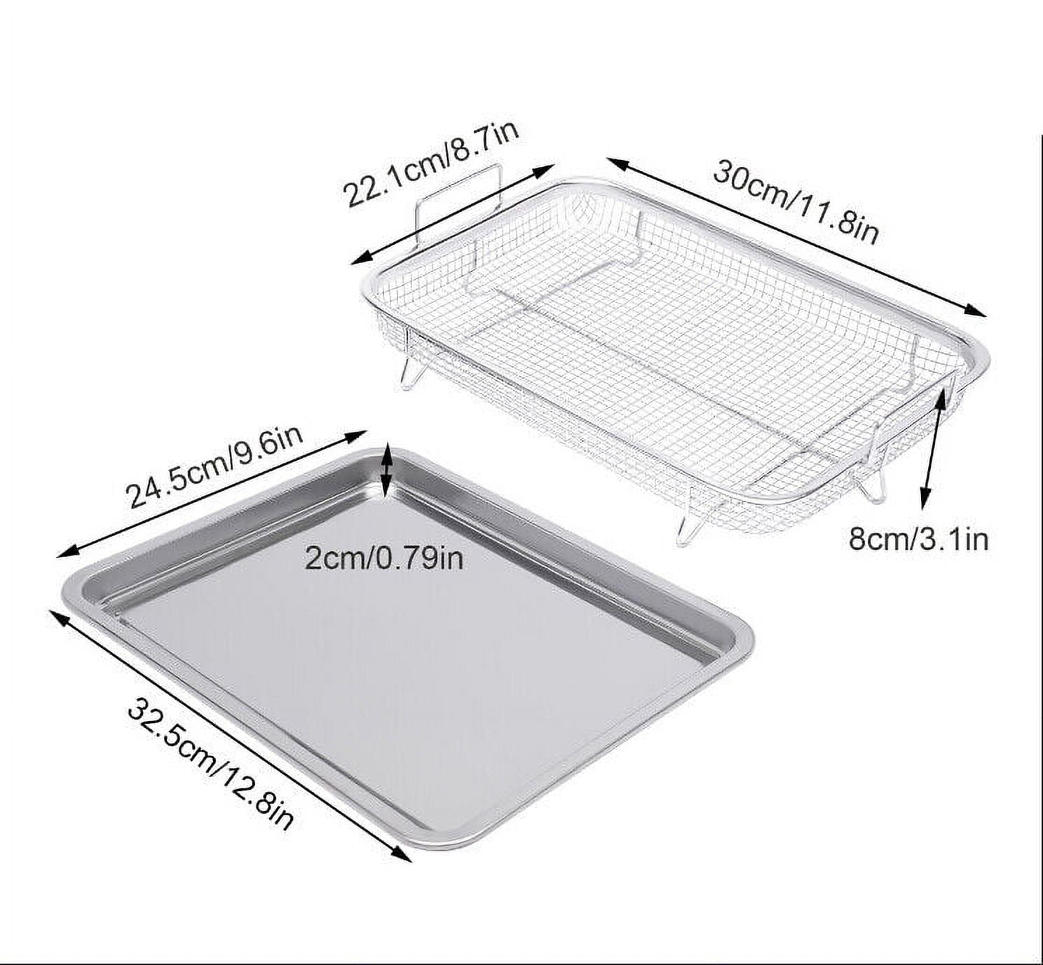 12.6inch Stainless Steel Air Fryer Basket & Tray Set Z7910