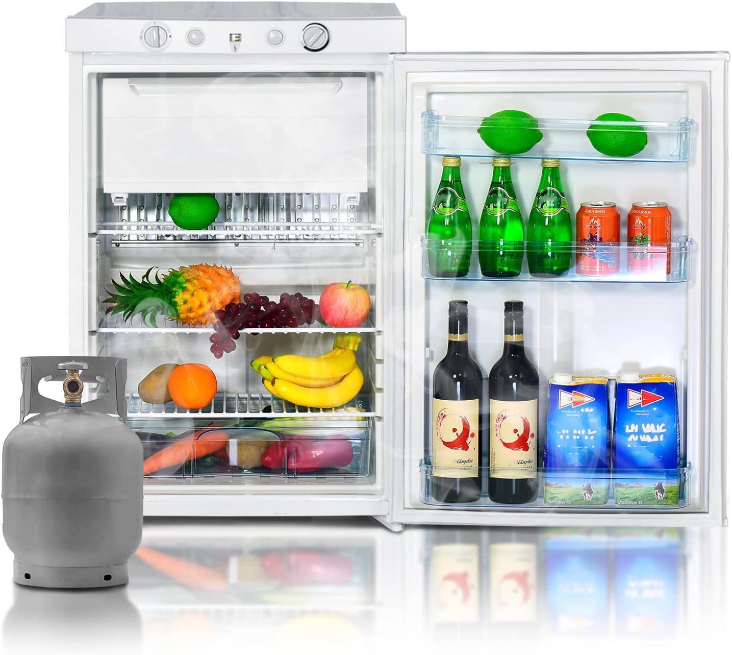 3 Way Propane Refrigerator with Freezer for RV Camper A678056