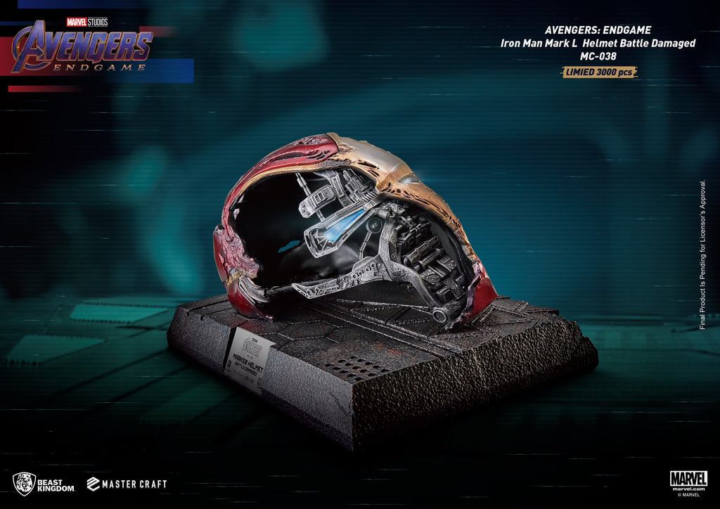 Iron Man Mark 50 Helmet Battle Damaged Statue Q263856
