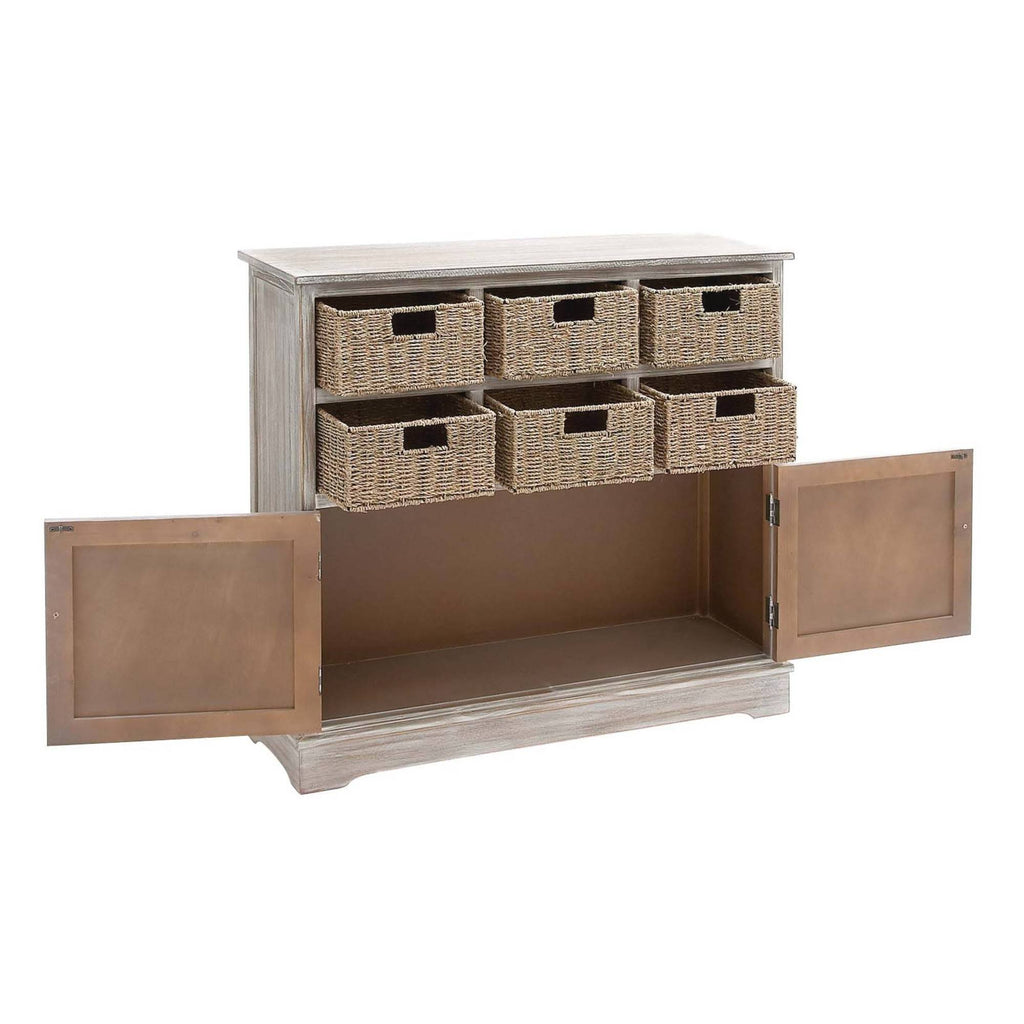 6 Basket Wood Cabinet K9039