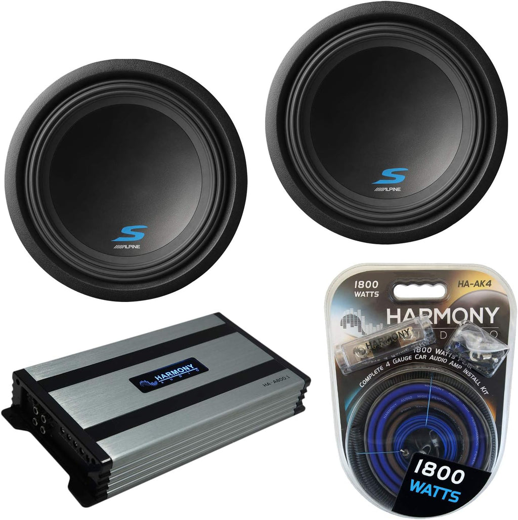 S-W12D2 Subwoofer Bundle with Amplifier & Amp Kit C5100