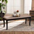 Beige/Black Wood Bench T8519