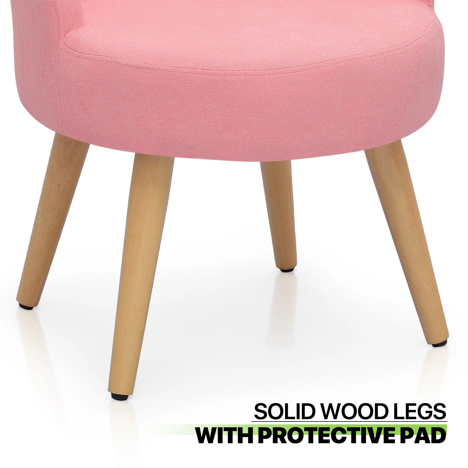 Macaron Pink Upholstered Vanity Chair H94766
