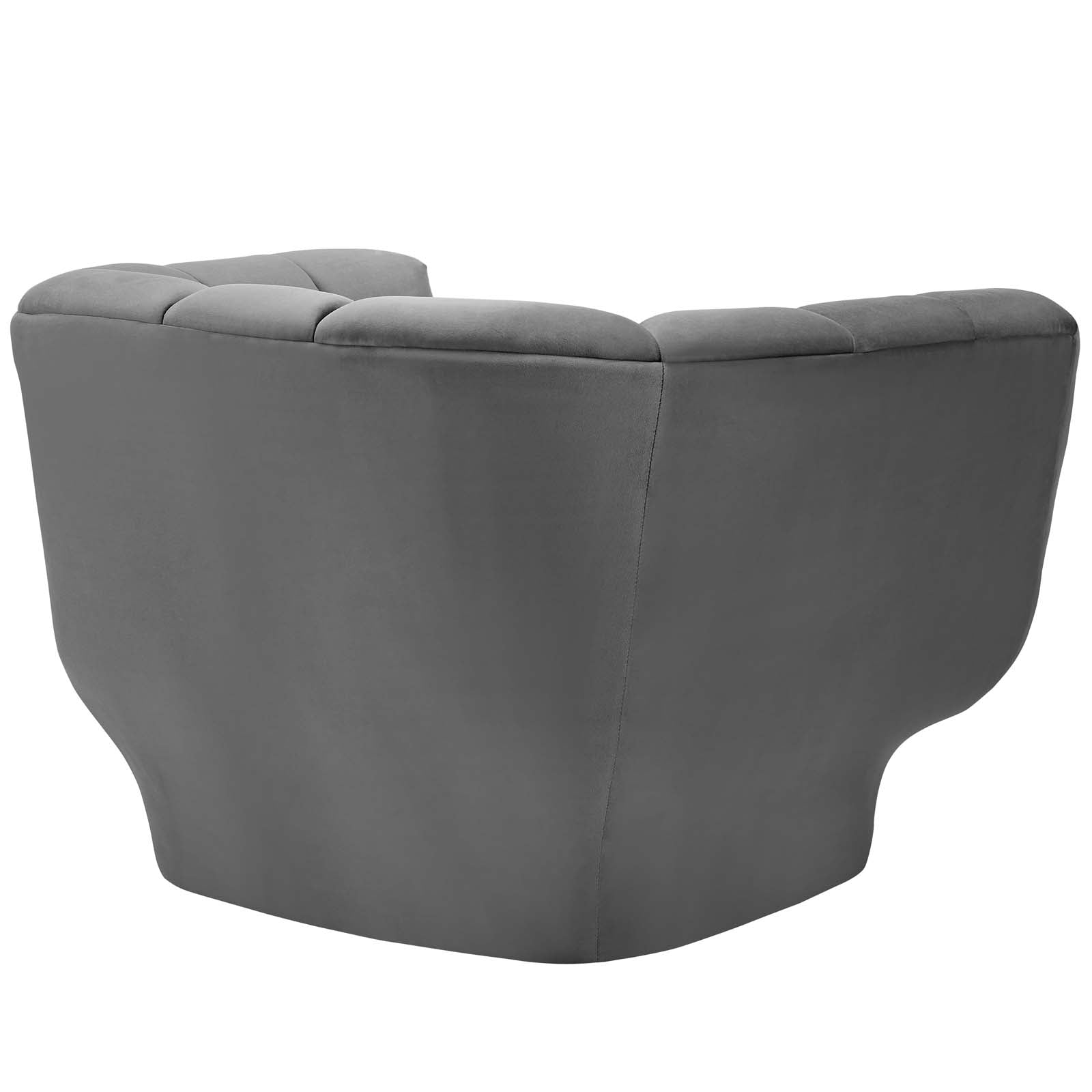 Gray Performance Velvet Sofa and Armchair Set J6456