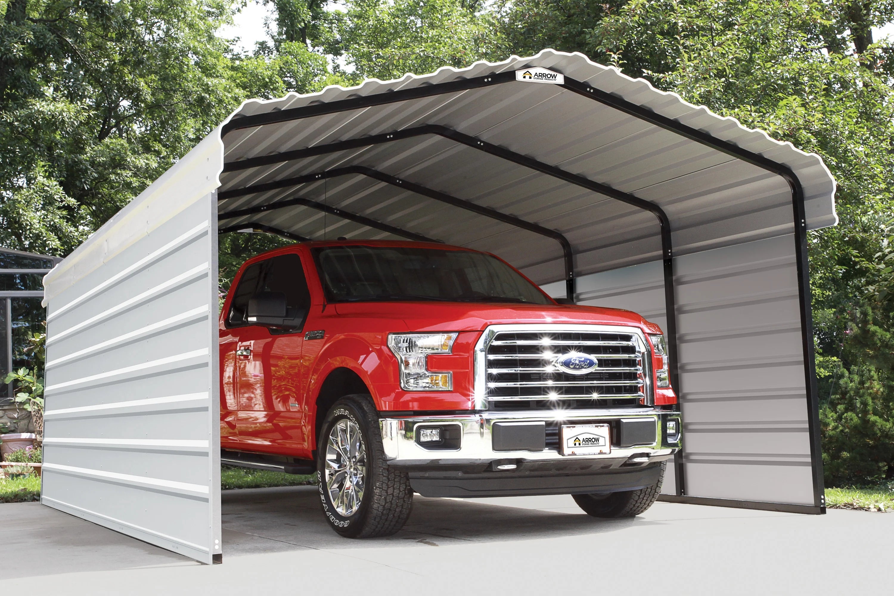 Galvanized Steel Carport Kit, 12' x 20' x 7' Z5199