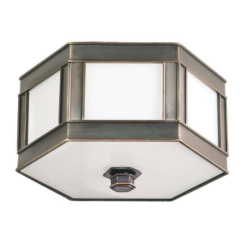 Aged Brass 2 Light Flush Mount S771178