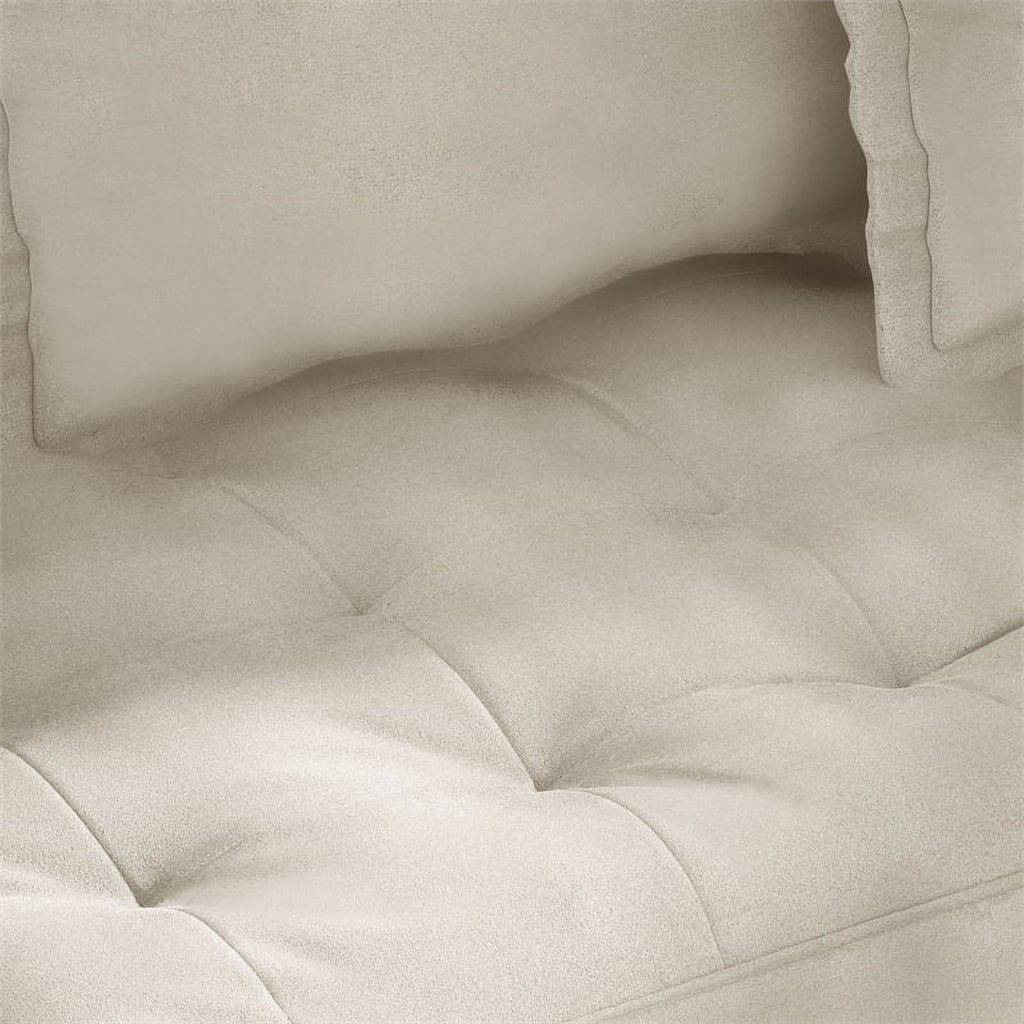 Beige Velvet Upholstered Sofa U19512