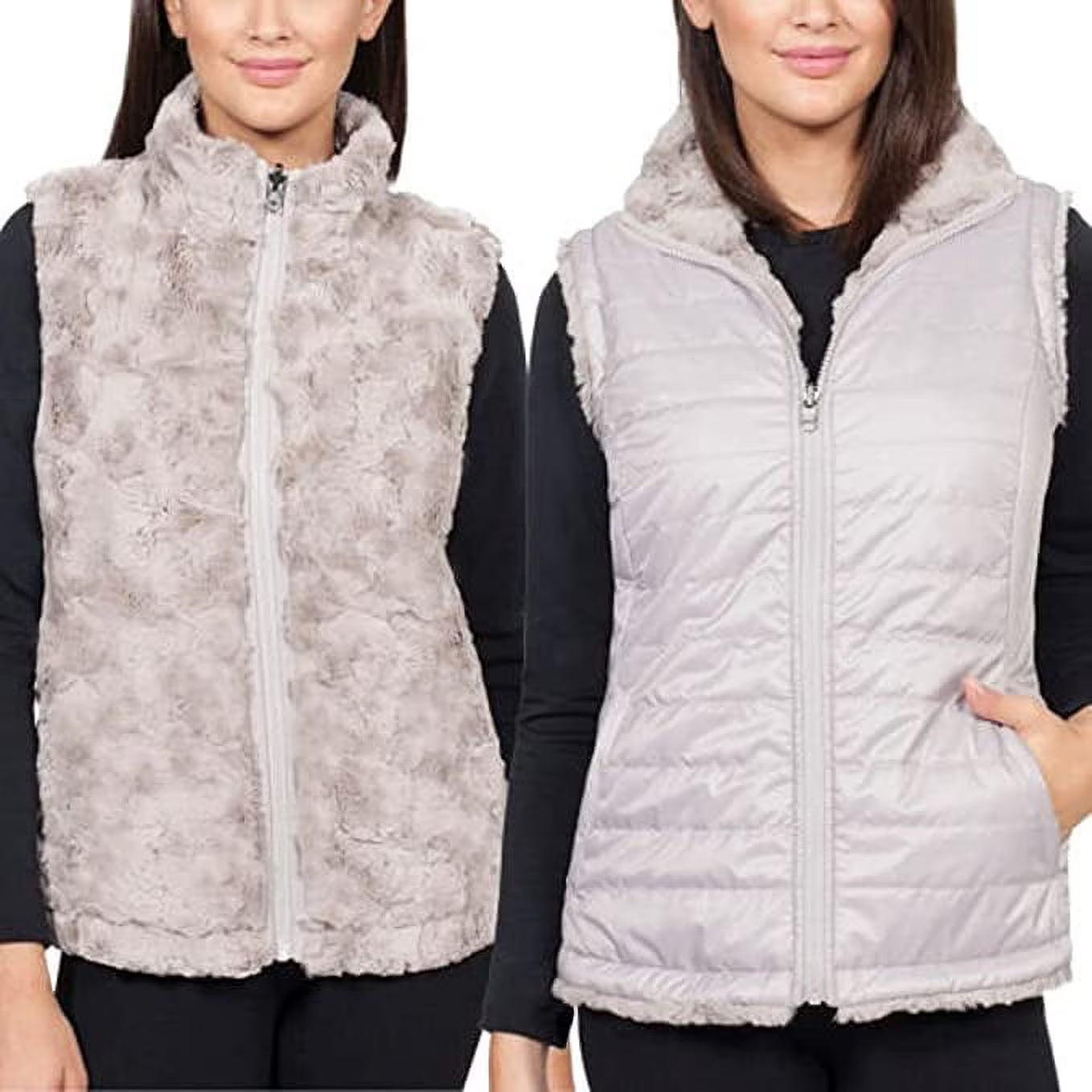 Reversible Faux Fur Vest S390240