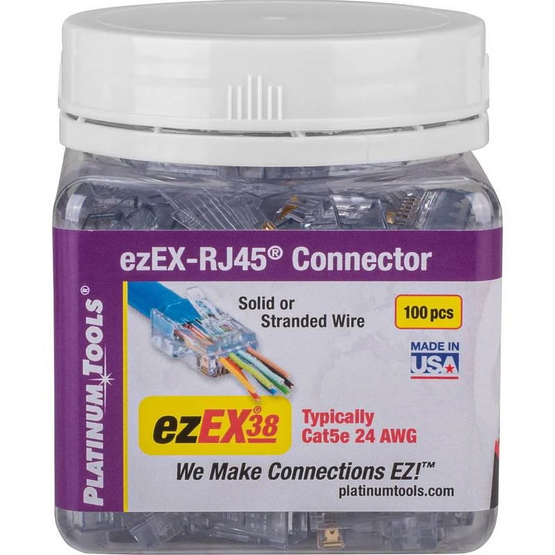 ezEX-RJ45 Cat5e Connector 100/Jar C505