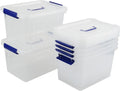 10 L Clear Plastic Storage Box with Handle, 6-Pack O10477
