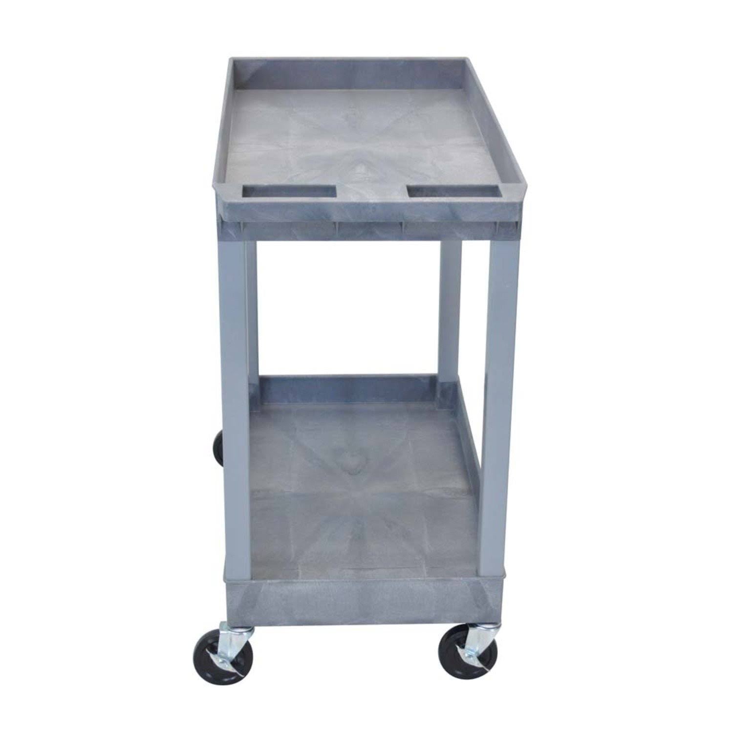 Gray 2-Shelf Tub Cart O832587