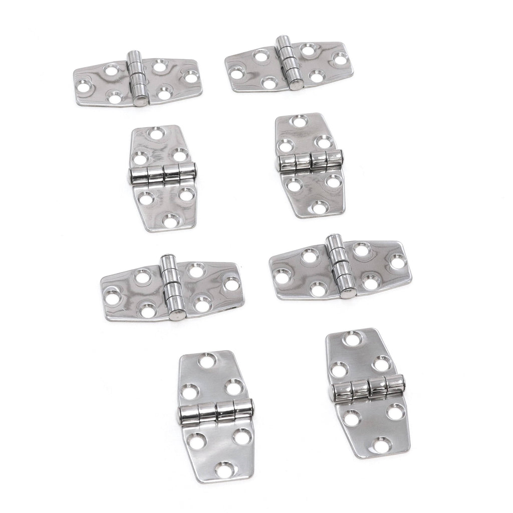 Polished Stainless Steel Marine Grade Door Hinges 3 x 1.5 Inches Set of 8 W620
