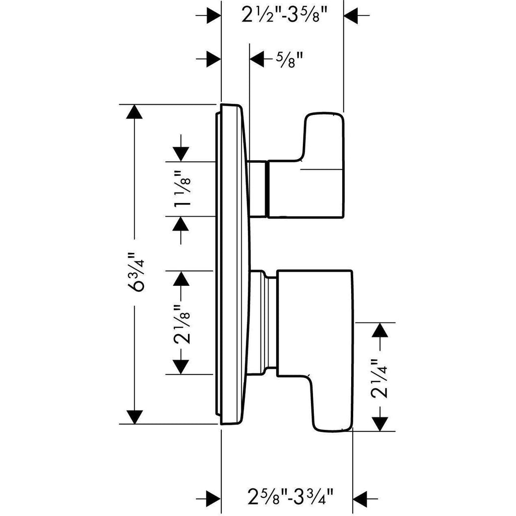 Polished Nickel Pressure Balance Trim with Diverter W56687