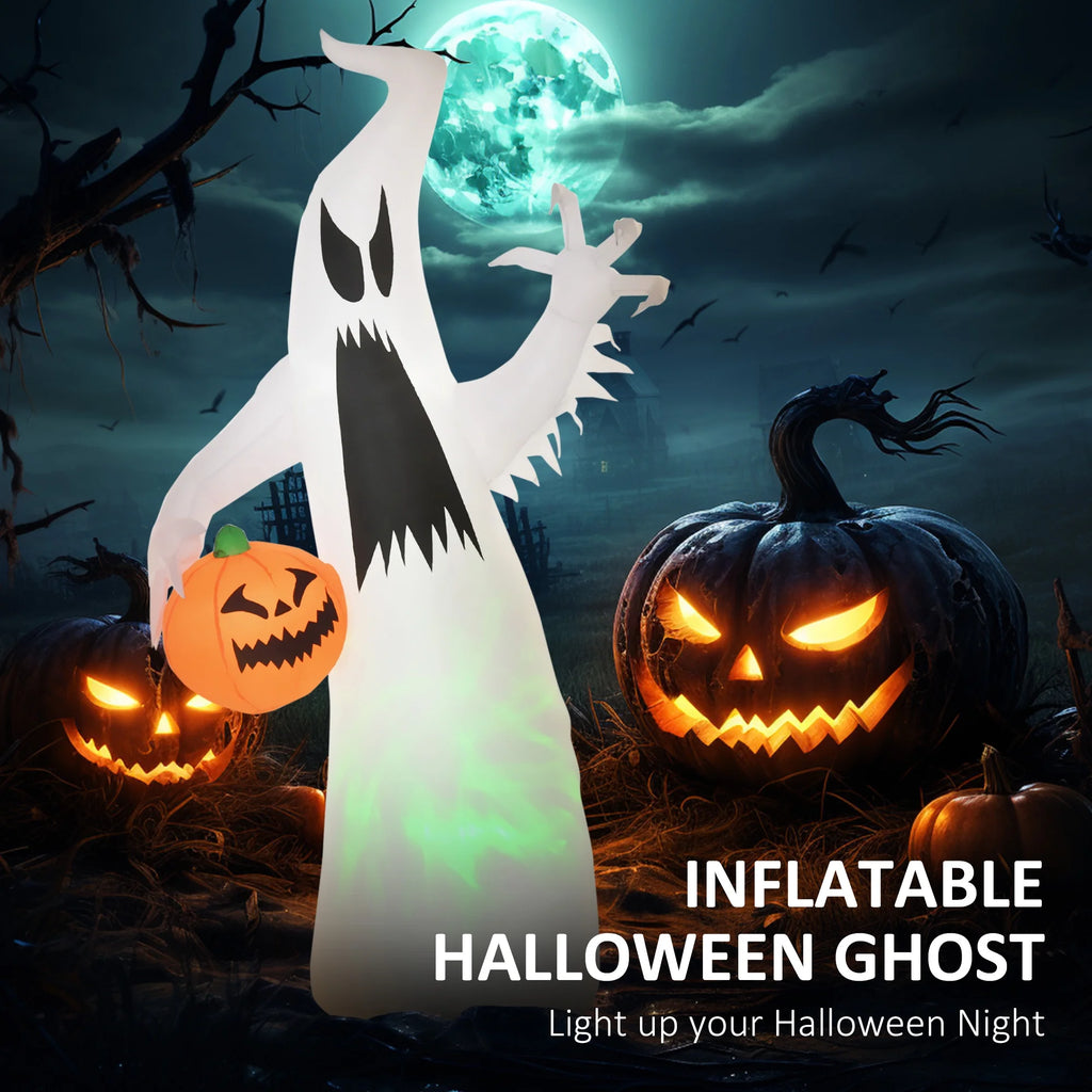Halloween Inflatables Ghost with Pumpkin LED Yard Decor Z265