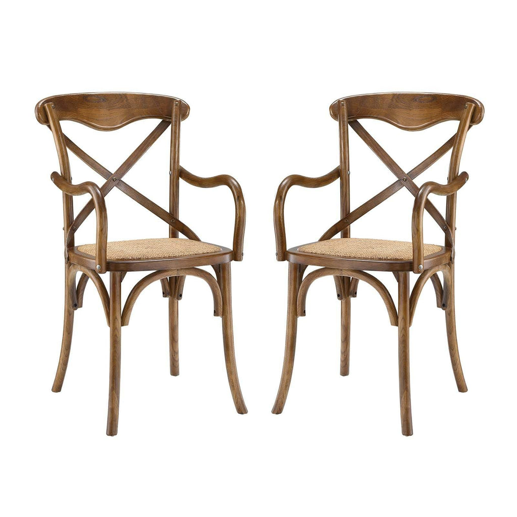 Walnut Dining Armchair Set of 2 N4844