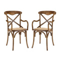 Walnut Dining Armchair Set of 2 N4844
