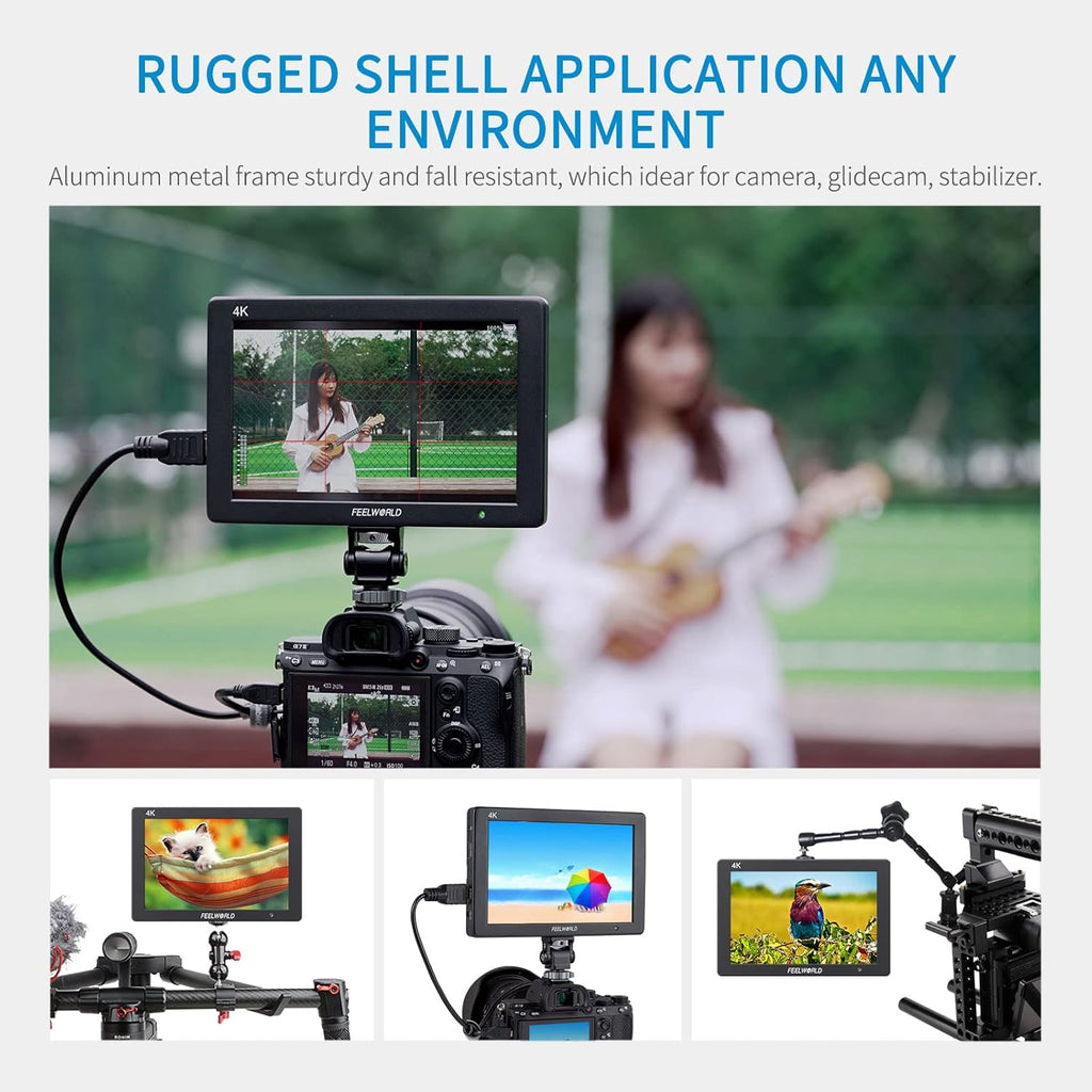 7 Inch 4K HDMI Field Monitor with Waveform Histogram Peaking Focus False Colors P7768