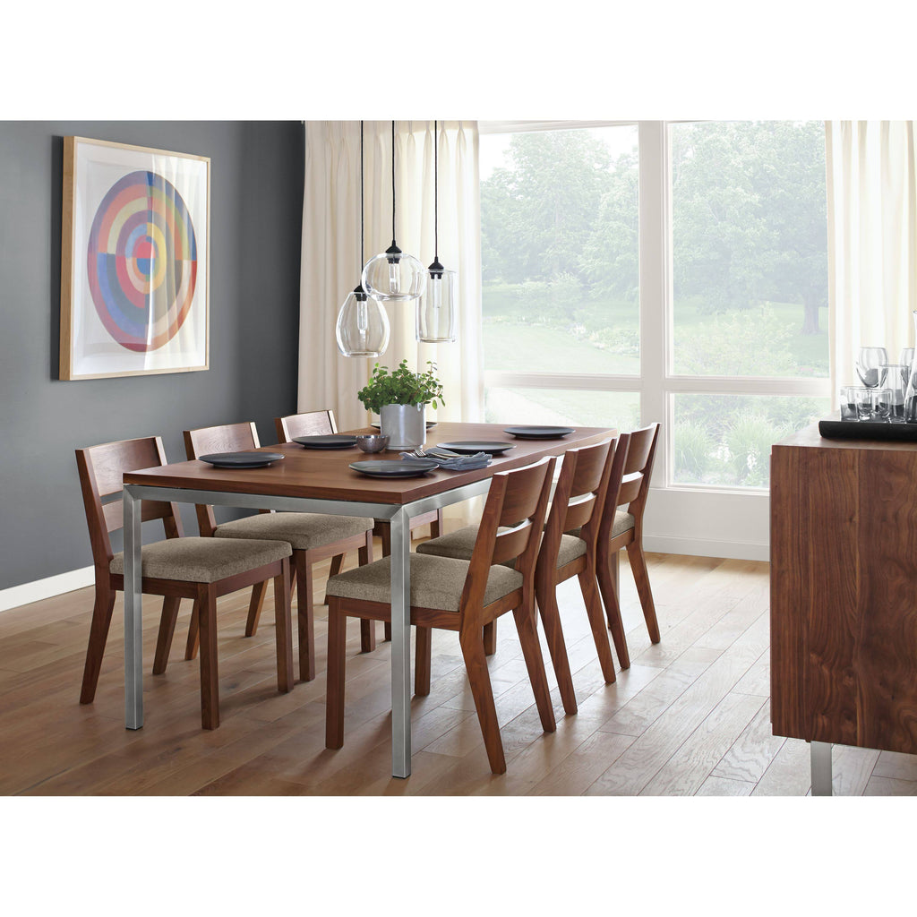 Modern Afton Side Chair in Blue Boucle with Charcoal Frame V3630
