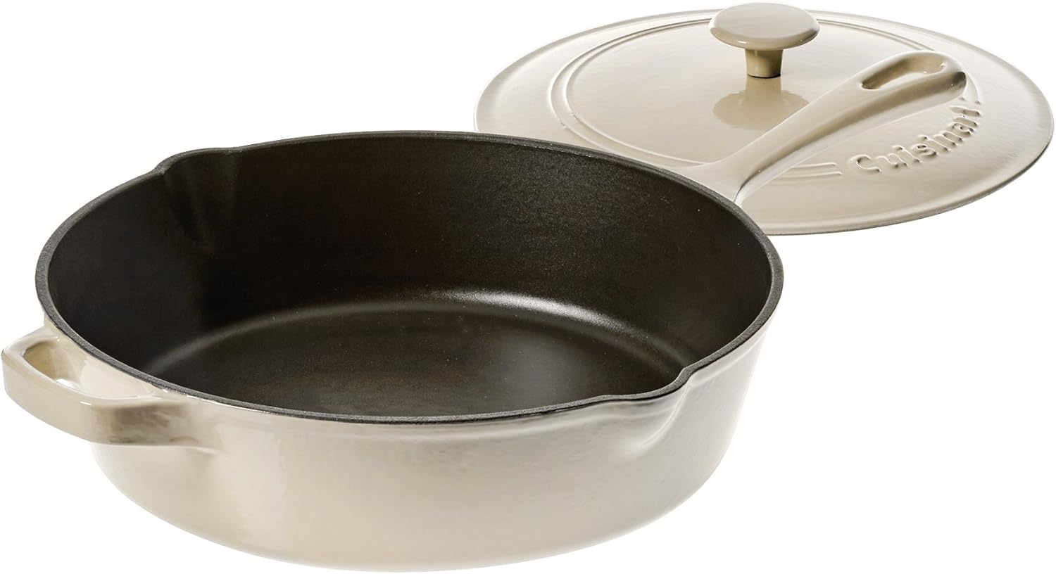 Cardinal Red Enameled Cast Iron 12-Inch Chicken Fryer with Cover I467