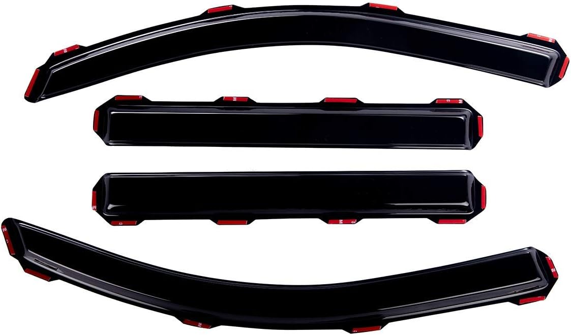 4 PCS Dark Smoke In-Channel Side Window Deflector Rain Guard G519083