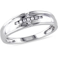 10kt White Gold Diamond-Accent Wedding Band W509411