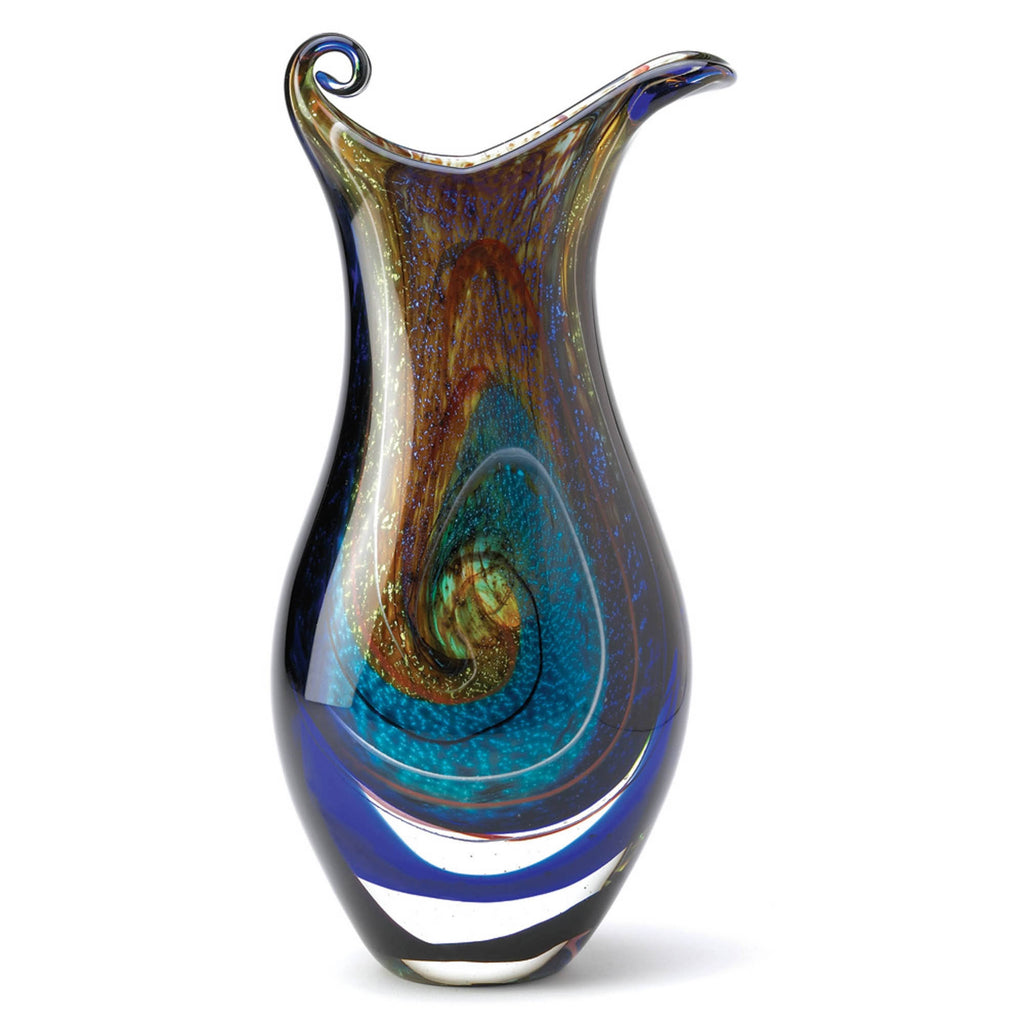Multicolored Galaxy Art Glass Vase T483614