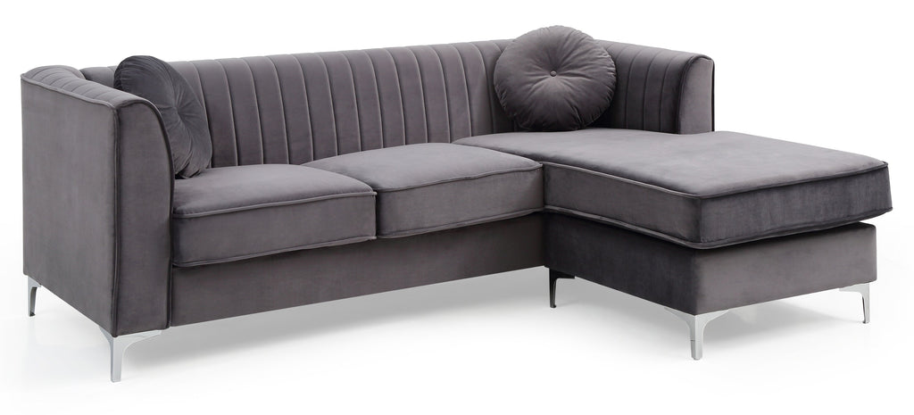 Gray Sectional Sofa Chaise O669