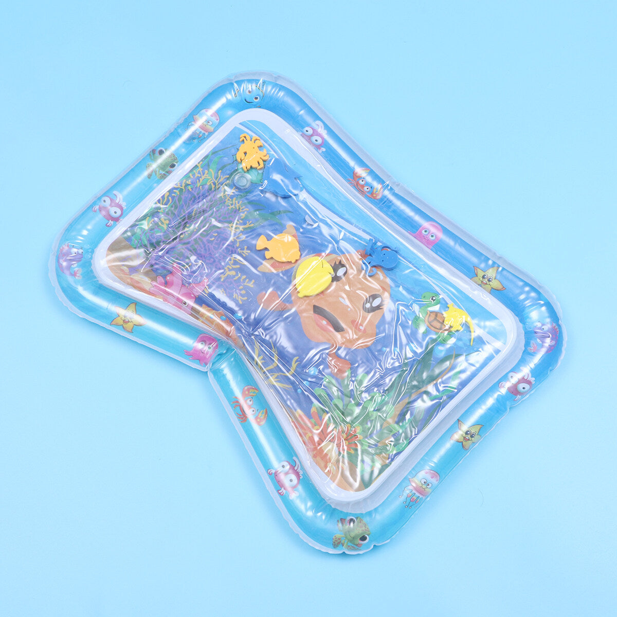 Blue Inflatable Crawling Cushion Water Play Mat V495321