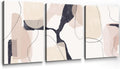Beige Abstract Canvas Wall Art 20x28inchx3pcs No Frame D6196