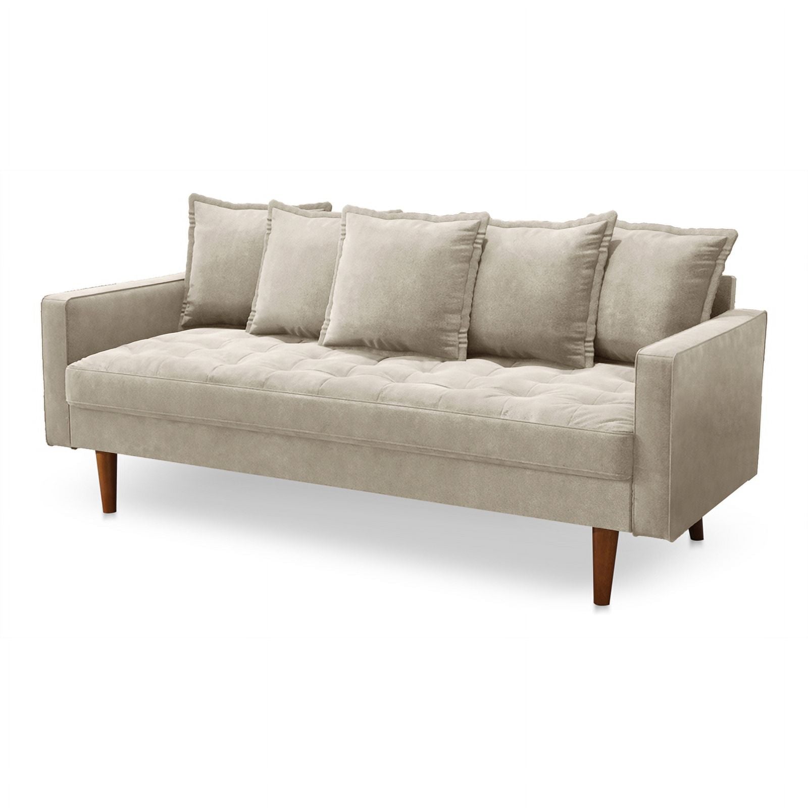 Beige Velvet Upholstered Sofa U19512