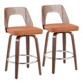 Mid-Century Modern Counter Stool Set Of 2 D445148