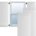 White Composite Board-n-Batten Shutters (Per Pair) R9760