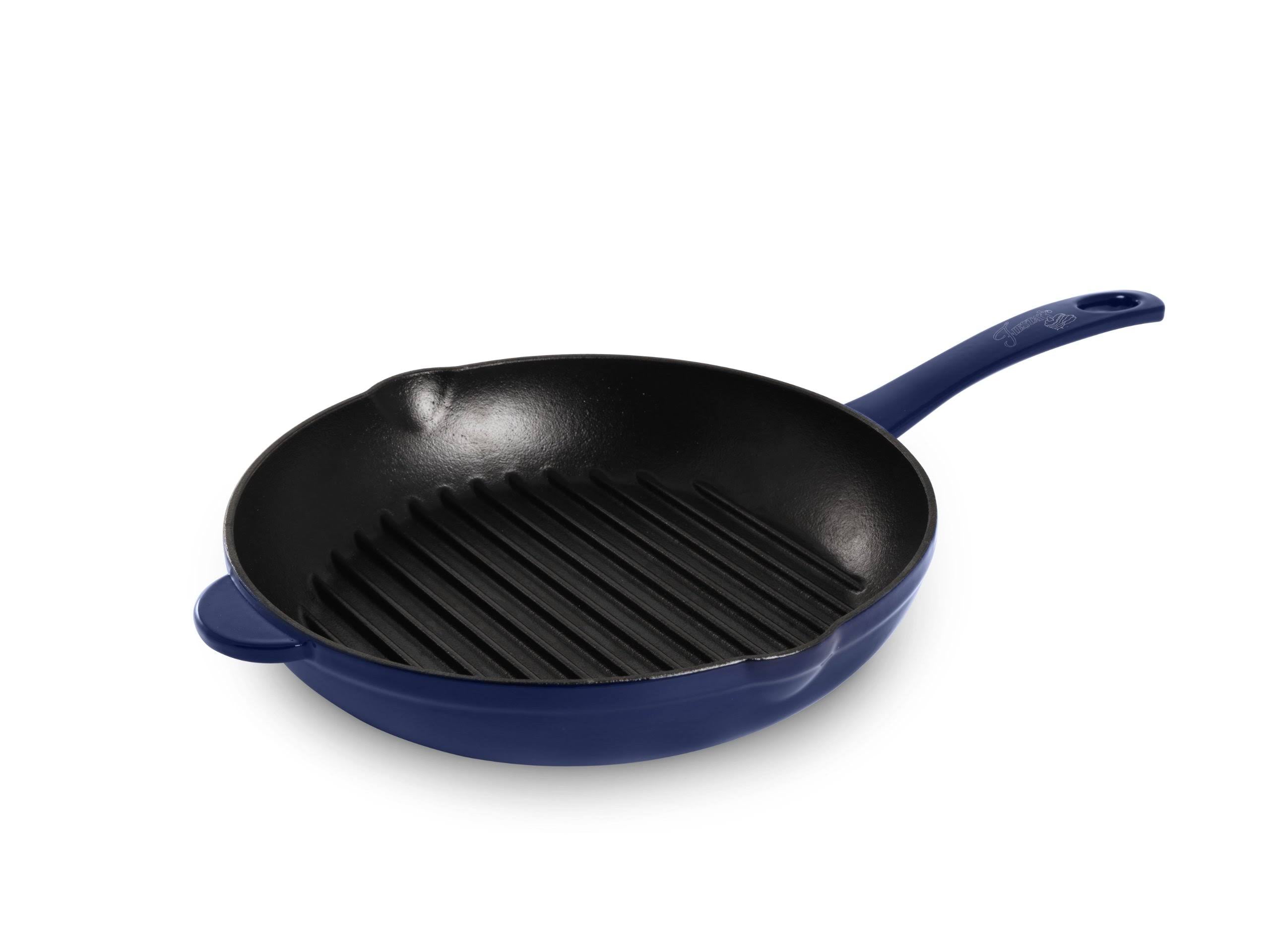 Cobalt Cast Iron Round Grill Pan E5403
