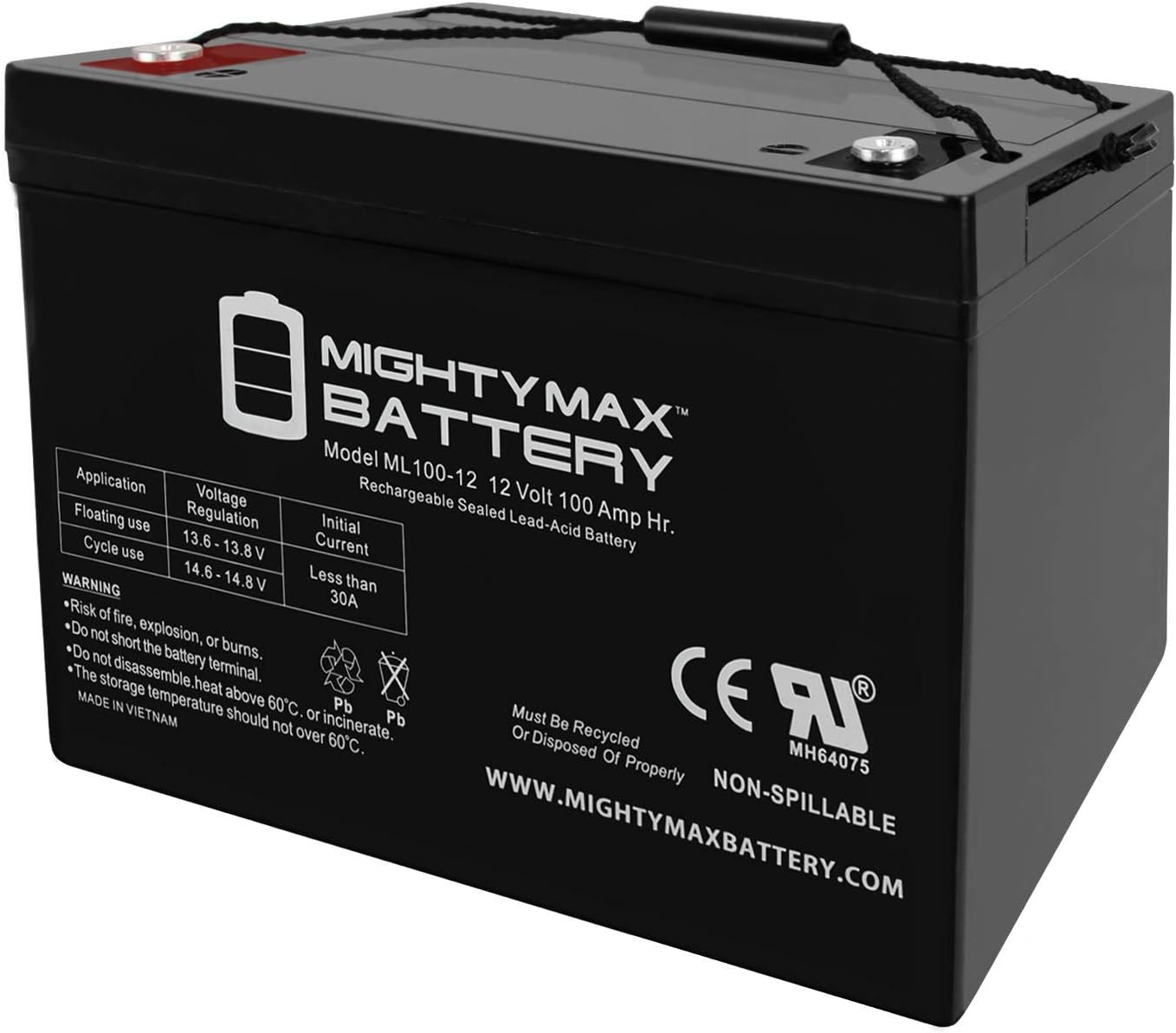 12V 100AH Deep Cycle VRLA Battery X129772