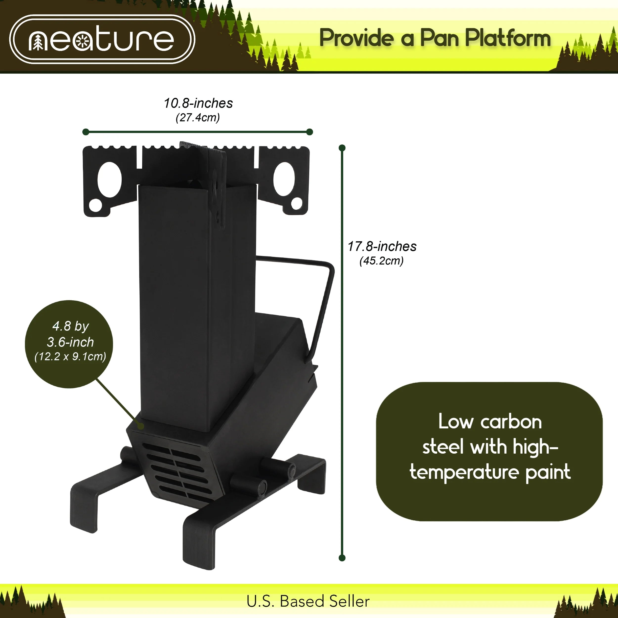 Portable Square Wood Stove for Camping Z168443