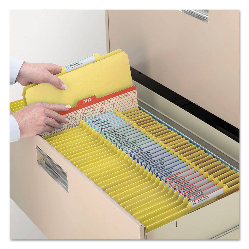 Yellow Legal Classification Folders with Fasteners E2472